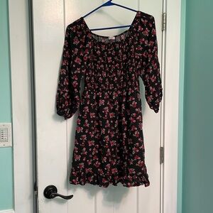 Black with red roses. Chenault Girl Dress. Size S/M.